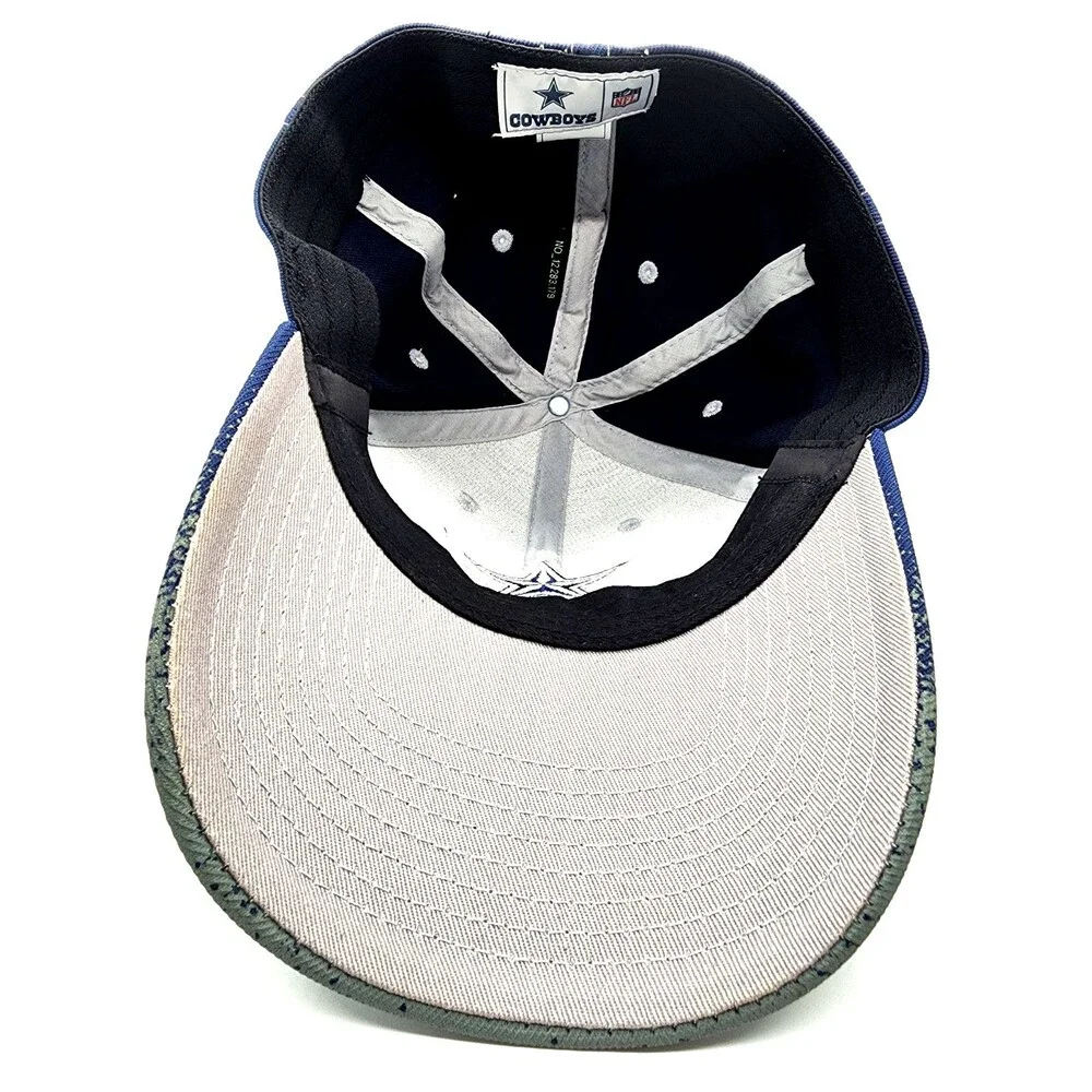 Dallas Cowboys Paint Splatter Fitted Hat Blue Gray NFL Cap One Size